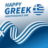 glücklich griechisch Unabhängigkeit Tag Feier jeder Jahr im 25 Marsch. National Republik Tag von Griechenland winken Flaggen. Vektor Illustration zum Banner, Gruß Karte, Poster mit Hintergrund.