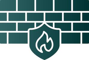 Firewall Glyphe Gradient Symbol vektor