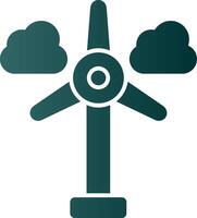 Wind Turbine Glyphe Gradient Symbol vektor