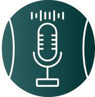 Symbol für den Glyphenverlauf des Voice Recorders vektor