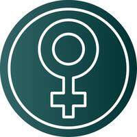 weiblich Symbol Glyphe Gradient Symbol vektor