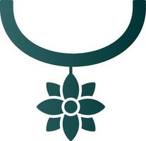 Blume Halskette Glyphe Gradient Symbol vektor