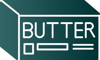 Butter Glyphe Gradient Symbol vektor