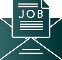 Job Angebot Glyphe Gradient Symbol vektor