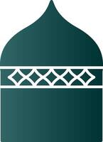 islamic arkitektur glyf lutning ikon vektor