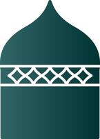 islamisch die Architektur Glyphe Gradient Symbol vektor