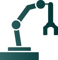 Roboter Arm Glyphe Gradient Symbol vektor