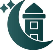 Ramadan Glyphe Gradient Symbol vektor