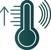 Clever Temperatur Glyphe Gradient Symbol vektor