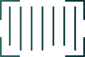 Barcode Glyphe Gradient Symbol vektor