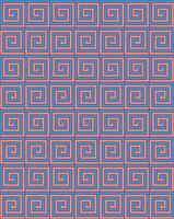 klassisch dekorativ kariert Spiralen nahtlos Muster vektor