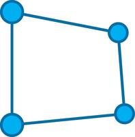 Perspektive Blau Linie gefüllt Symbol vektor