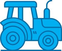 Traktor Blau Linie gefüllt Symbol vektor