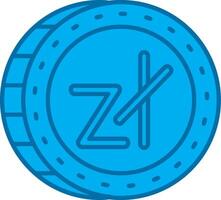Zloty Blau Linie gefüllt Symbol vektor