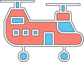 Vektorsymbol für Militärhubschrauber vektor