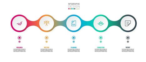 Infografik-Vorlage für das Zeitdiagrammgeschäft. vektor