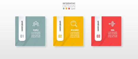 Infografik-Vorlage Geschäftskonzept mit Schritt. vektor