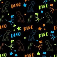 dinosaurie halvton kreativ platt sömlös mönster. tapet, textil, omslag papper design vektor