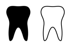 tand ikon. dental begrepp. grundläggande enkel design vektor