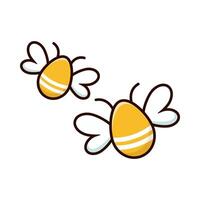 Karikatur Illustration Design von Biene mit Ei gestalten vektor