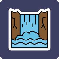 Wasserfall-Vektor-Symbol vektor