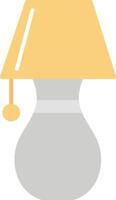 tabell lampa platt ljus ikon vektor