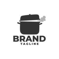 illustration av en matlagning pott. logotyp för en restaurang eller några företag relaterad i mat. vektor
