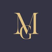 modern elegant mg oder gm Logo Design Vorlage. Symbol Initialen basierend Monogramm und Briefe vektor