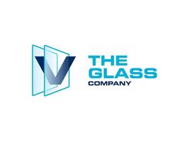 kreativ Brief v Glas zum Unternehmen Logo, Brief durch Kristall Glas funktioniert Symbol vektor