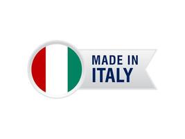 gemacht im Italien Briefmarke Aufkleber Etikette Vektor Design