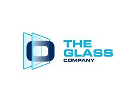kreativ brev o glas för företag logotyp, brev genom kristall glas Arbetar symbol vektor