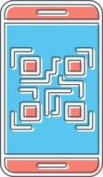 Smartphone qr Code Vektor Symbol