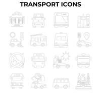 ikoner för offentlig transport linjeikoner för offentlig transport linesv vektor