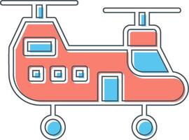 Vektorsymbol für Militärhubschrauber vektor