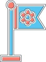 Sakura Flagge Vektor Symbol