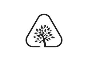 Brief und Baum Logo Design zum Ihre Geschäft vektor