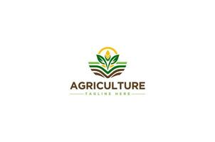 ett excellent, kreativ, super minimalistisk lantbruk logotyp design begrepp för ett idealisk jordbrukare. vektor