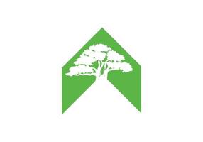 Brief ein Baum Logo ,Baum Logos, Beschriftung, typografisch Logo, Baum und ein Logo, Blatt und Alphabet Logo. vektor