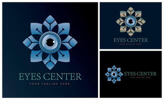 Augen Center optisch Pflege Vision modern Muster Logo Design Vorlage zum Marke oder Unternehmen und andere vektor