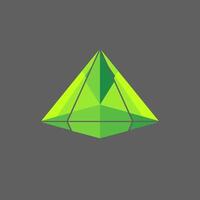 grön lysande vektor logotyp symbol diamant vektor