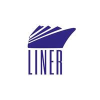 Liner Vektor Schiff Logo Modell-