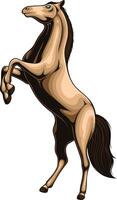 vektor illustration av häst med detaljerad konstverk