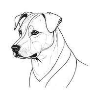 Hund Köpfe, Vektor schwarz Illustration, Silhouette Bild von Tier, isoliert schwarz Silhouette von ein süß Hund, Linie Kunst von Hund