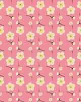 ein nahtlos Muster von Gelb Blume auf ein Rosa Hintergrund im ein Frühling minimal gestalten Blumen- Konzept, Vektor