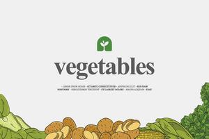 leer sauber Design mit einfach Gemüse Illustration Vorlage Präsentation vektor