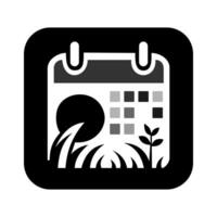 einzigartig Kalender Symbol, Vektor Illustration.