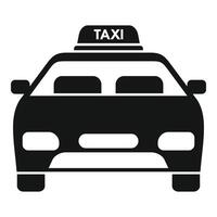 Taxi Auto Reise Symbol einfach Vektor. Flughafen Bedienung sichern vektor