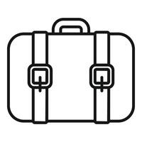 Reise Tasche Symbol Gliederung Vektor. Sicherheit Leben Gesundheit vektor