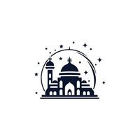 ai generiert Moschee Logo Design mit islamisch kreativ Konzept Vektor