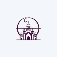 ai generiert Moschee Logo Design mit islamisch kreativ Konzept Vektor